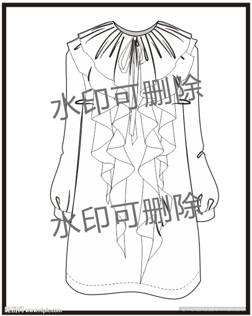 服装设计连衣裙女装款式衬衫T恤
