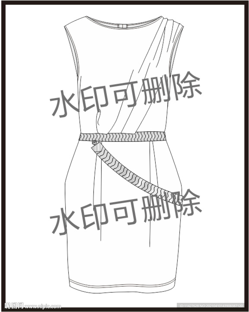 服装设计连衣裙女装款式衬衫T恤
