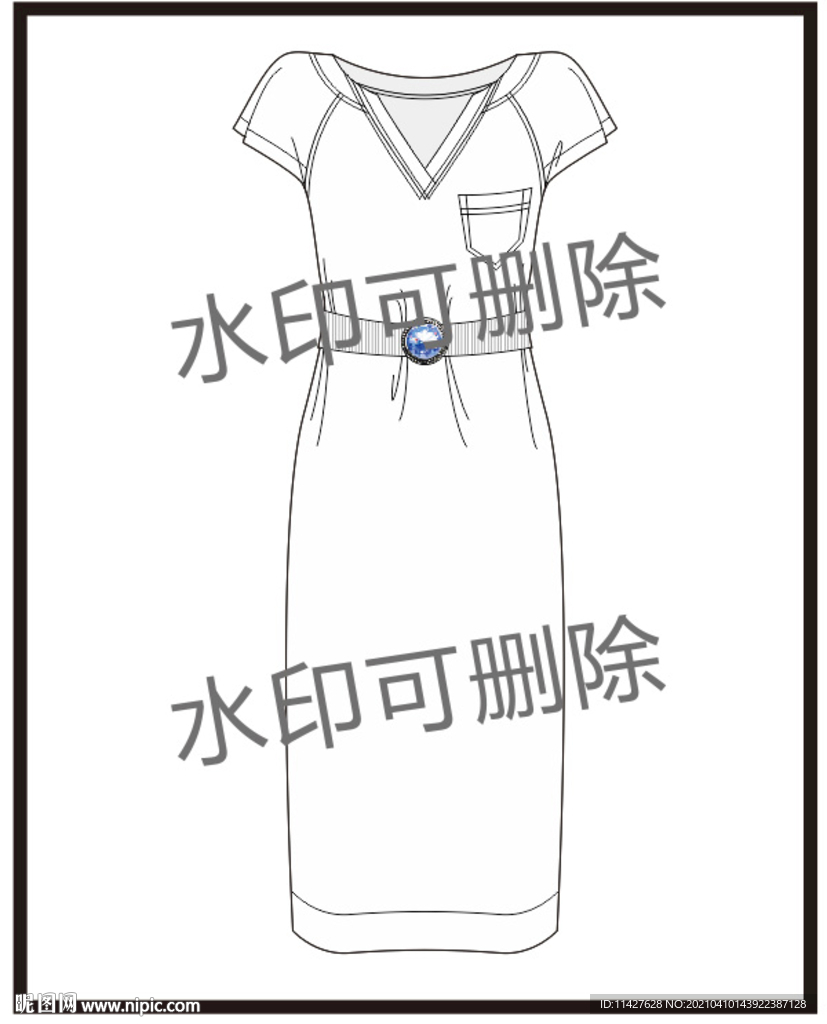 服装设计连衣裙女装款式衬衫T恤