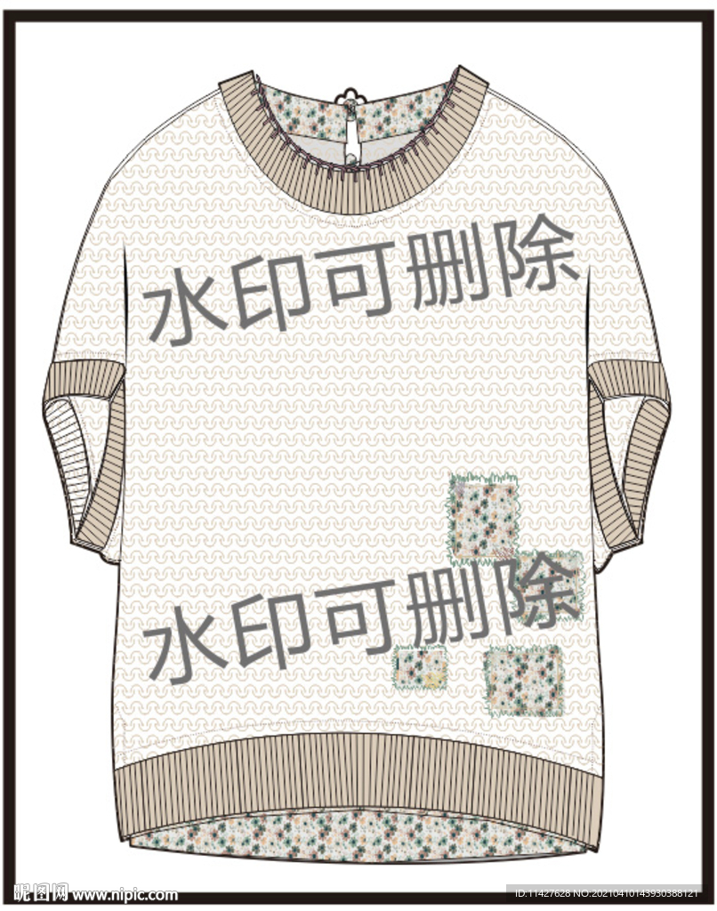 服装设计连衣裙女装款式衬衫T恤