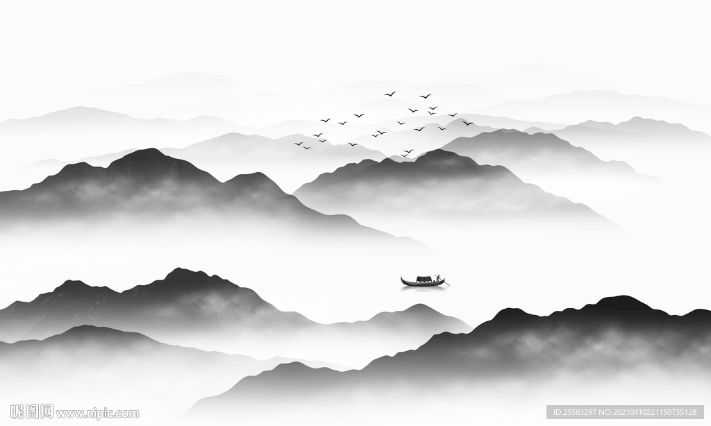 禅意山水画