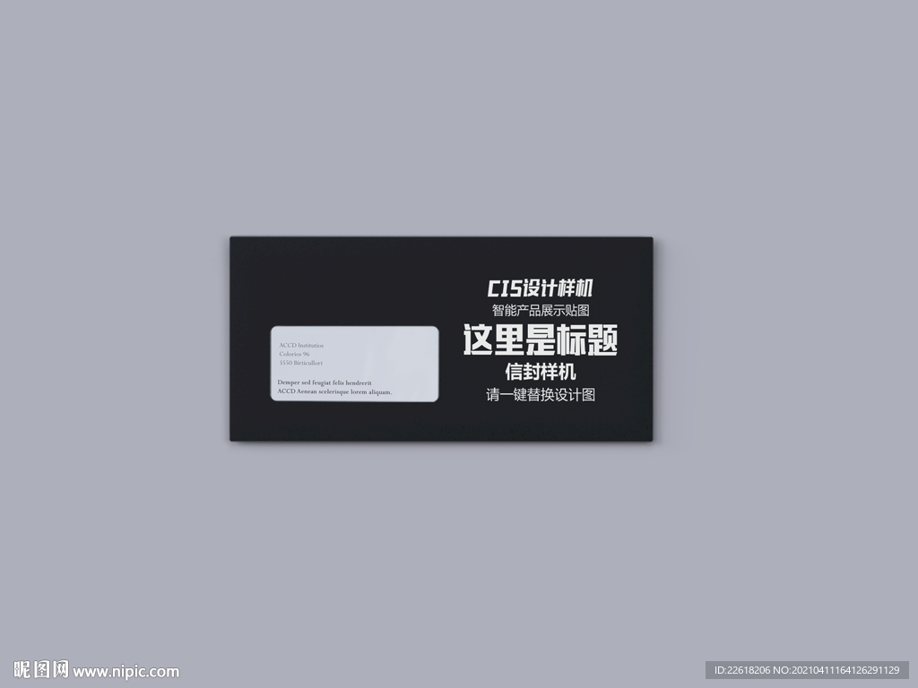 黑色公信封样机