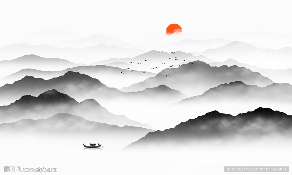 山水背景墙