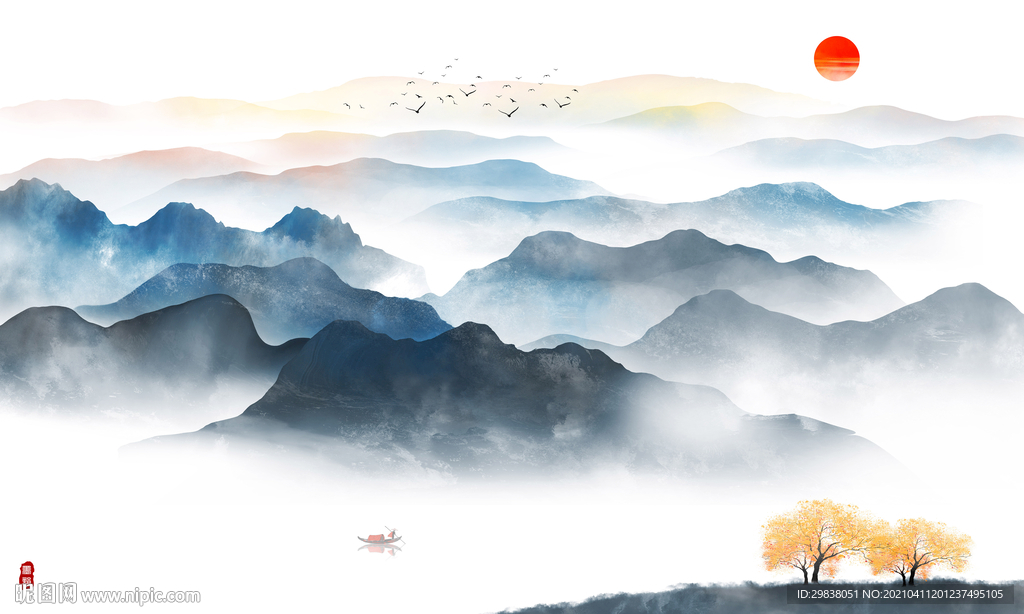 禅意水墨山水