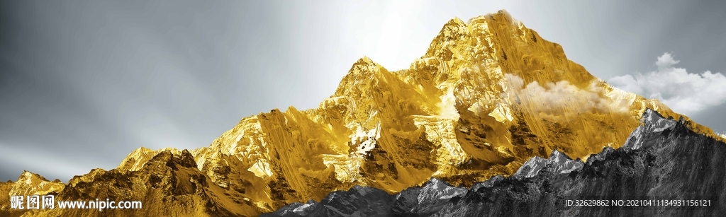 装饰画现代招财金山玄关装饰画挂