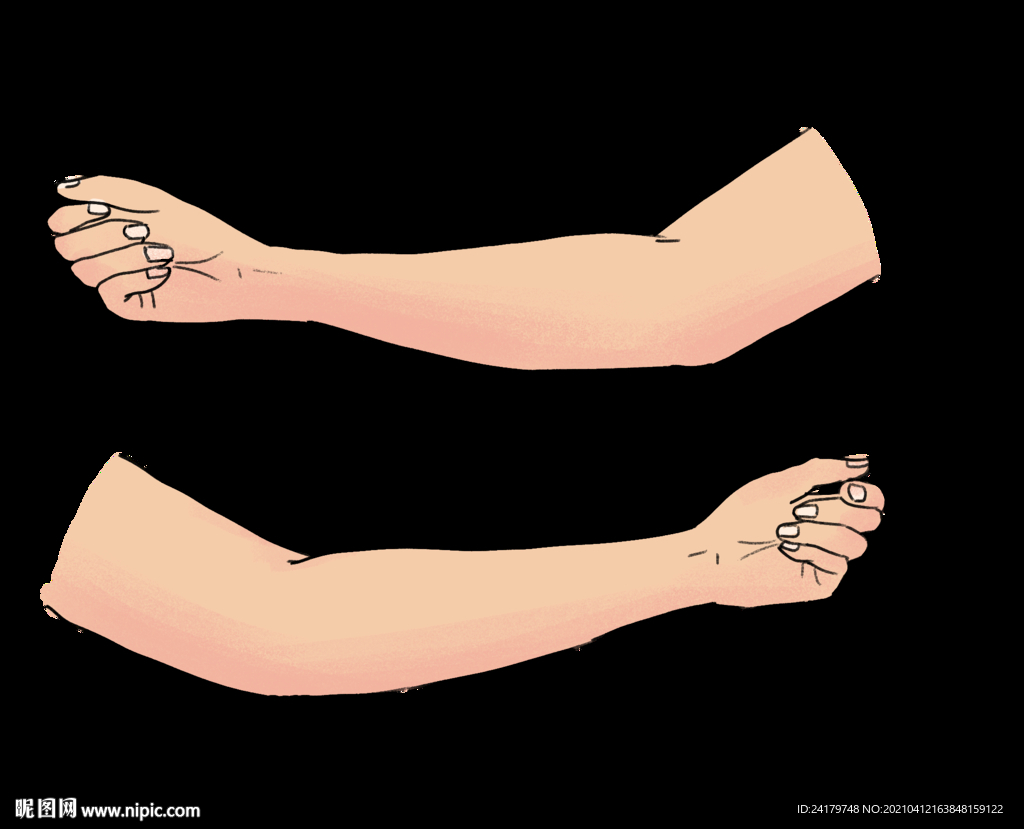 男性手臂与手的多角度艺用绘画照片-普画网