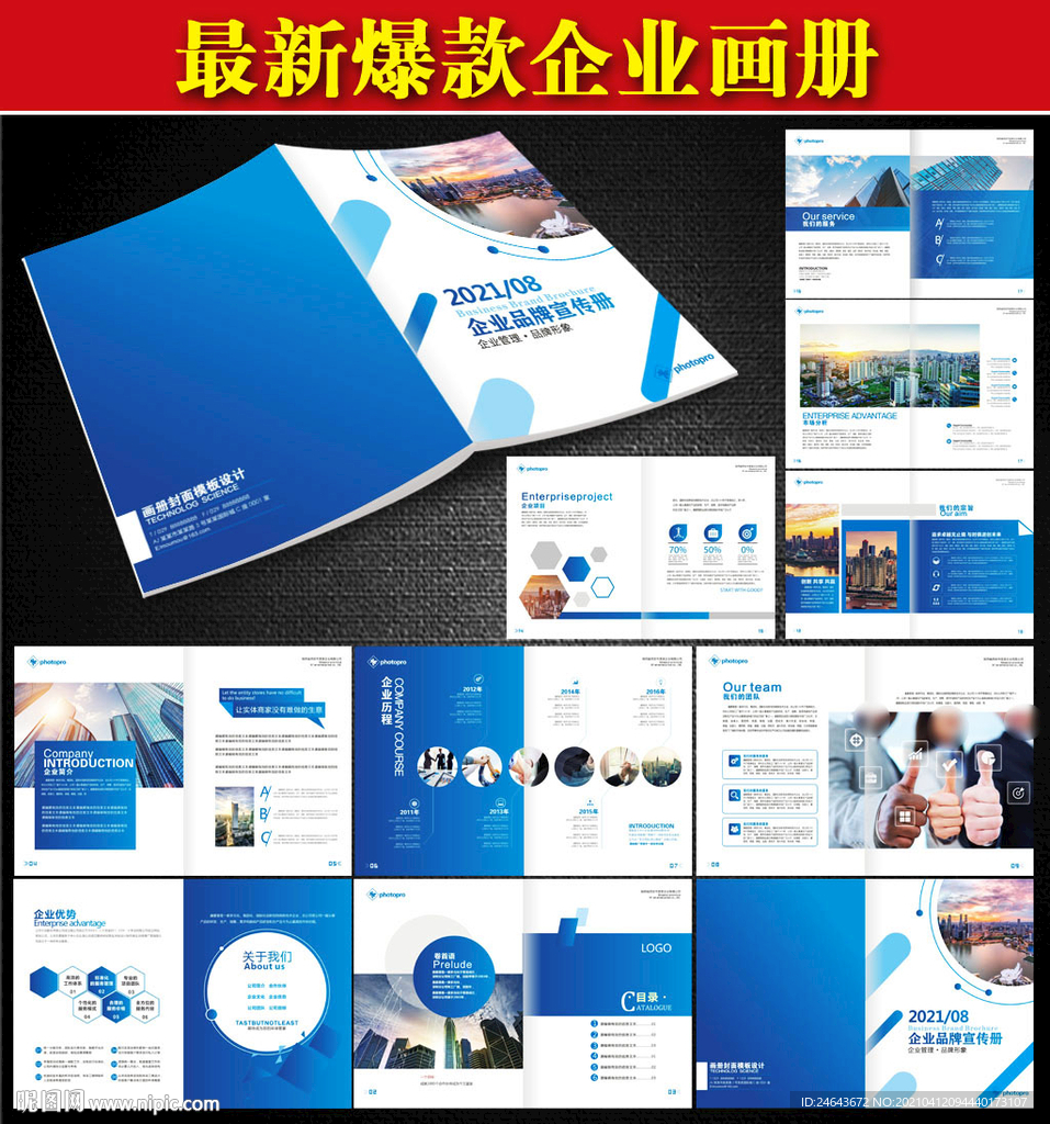 蓝色画册 企业画册 企业手册