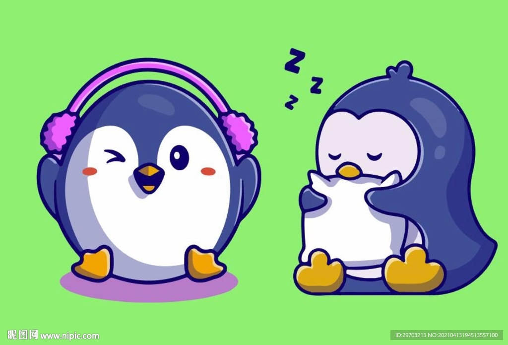 卡通企鹅