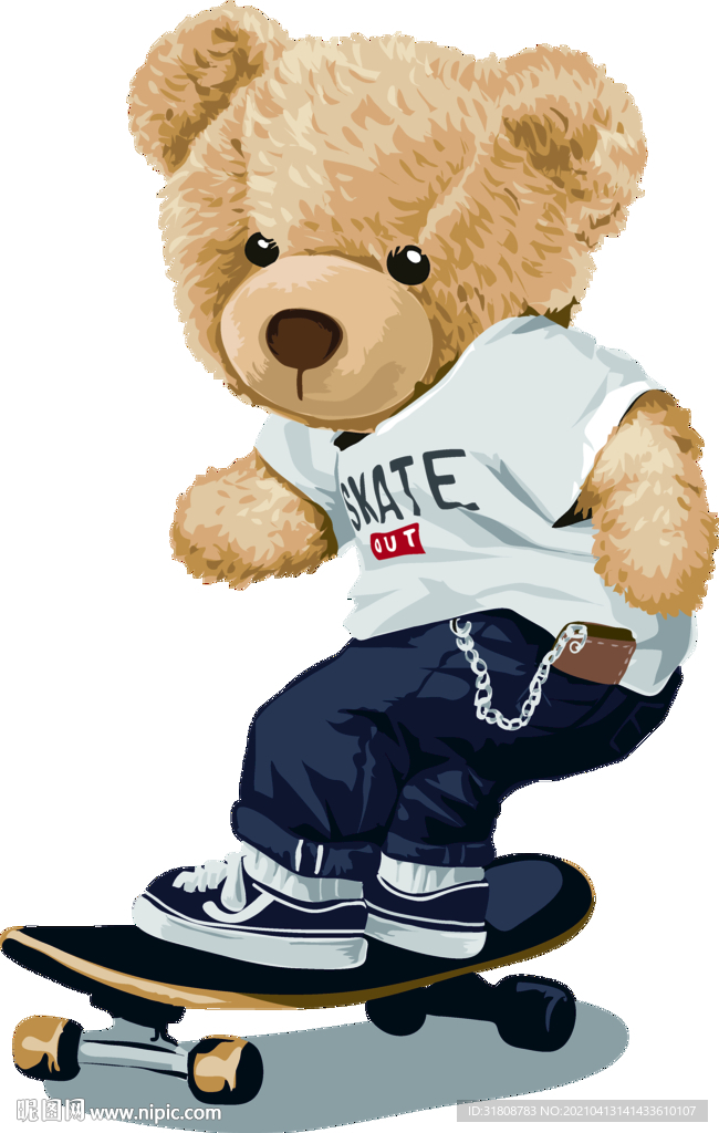 滑板小熊