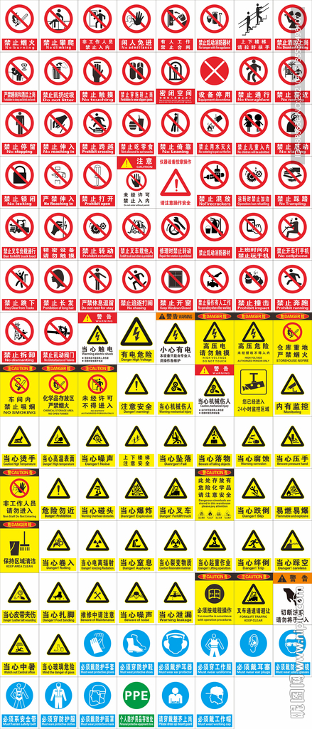 禁止警示安全