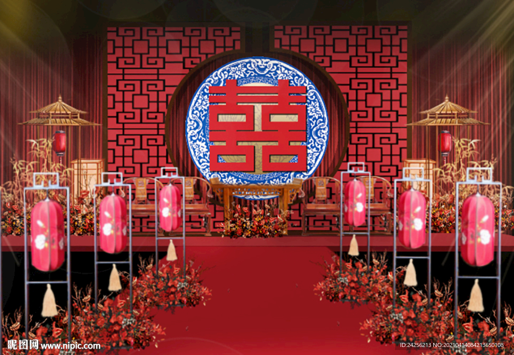 中式婚礼效果图