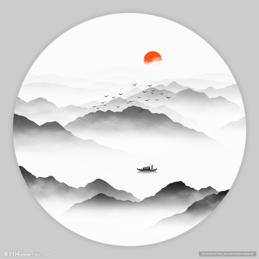 禅意山水画