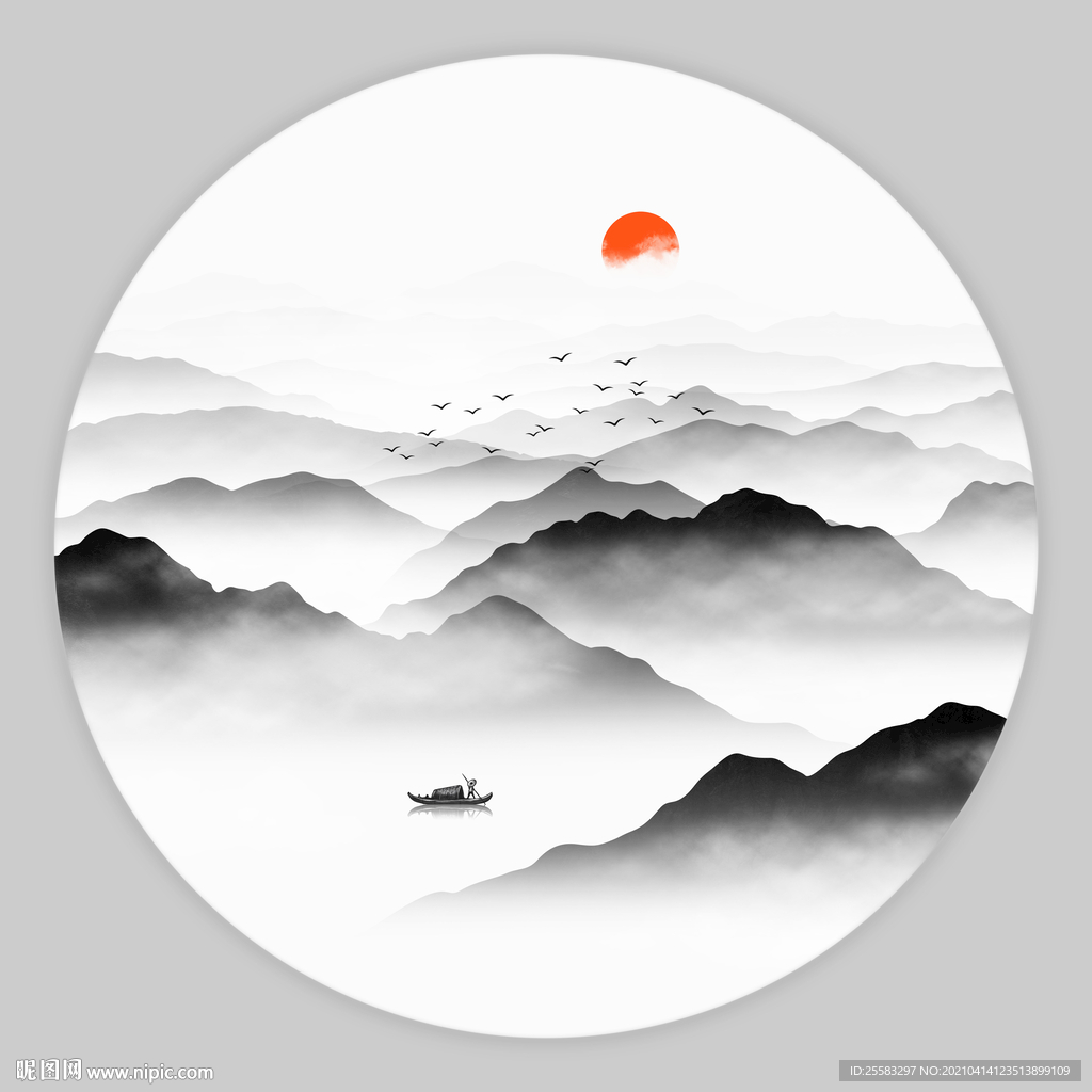 禅意山水画