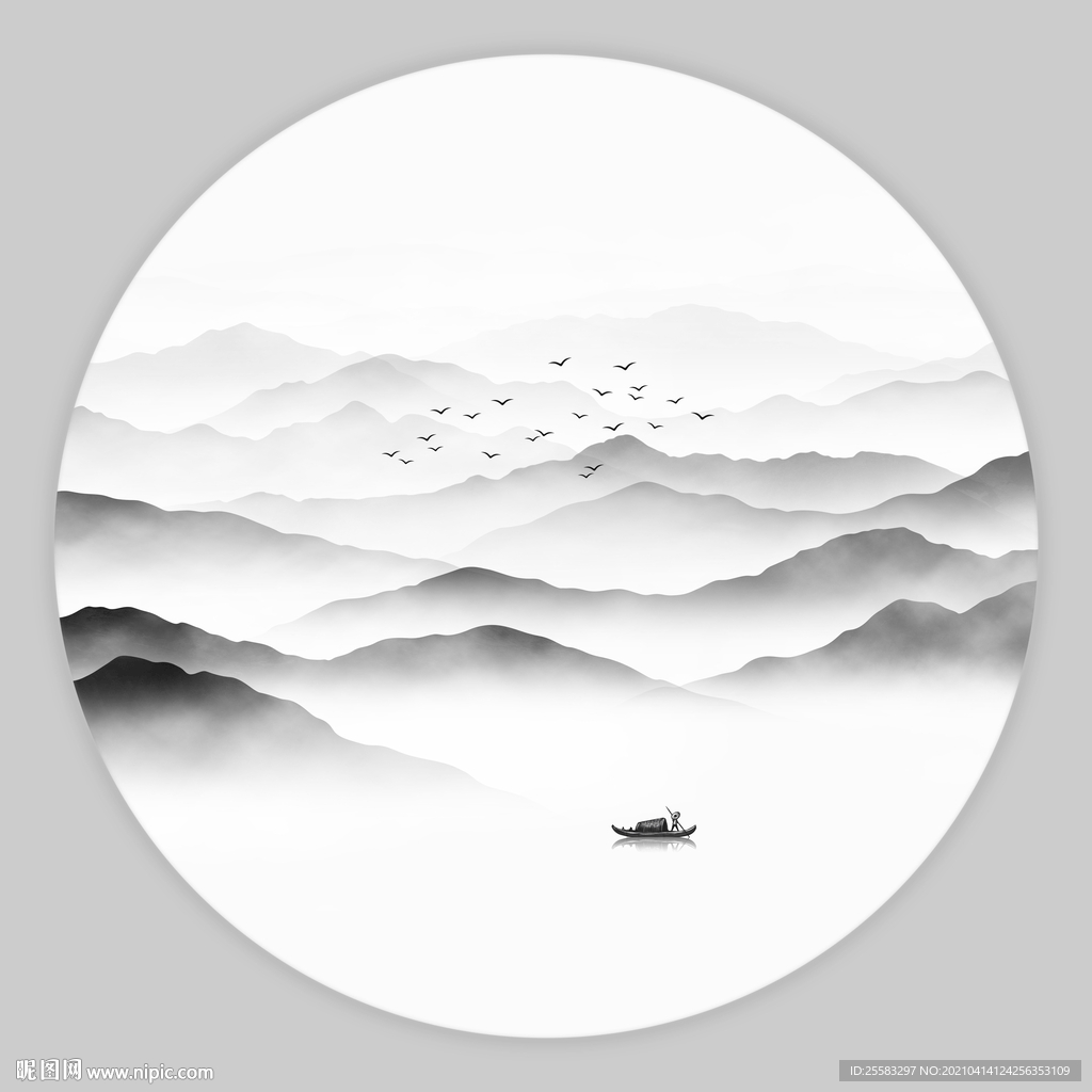 禅意山水画