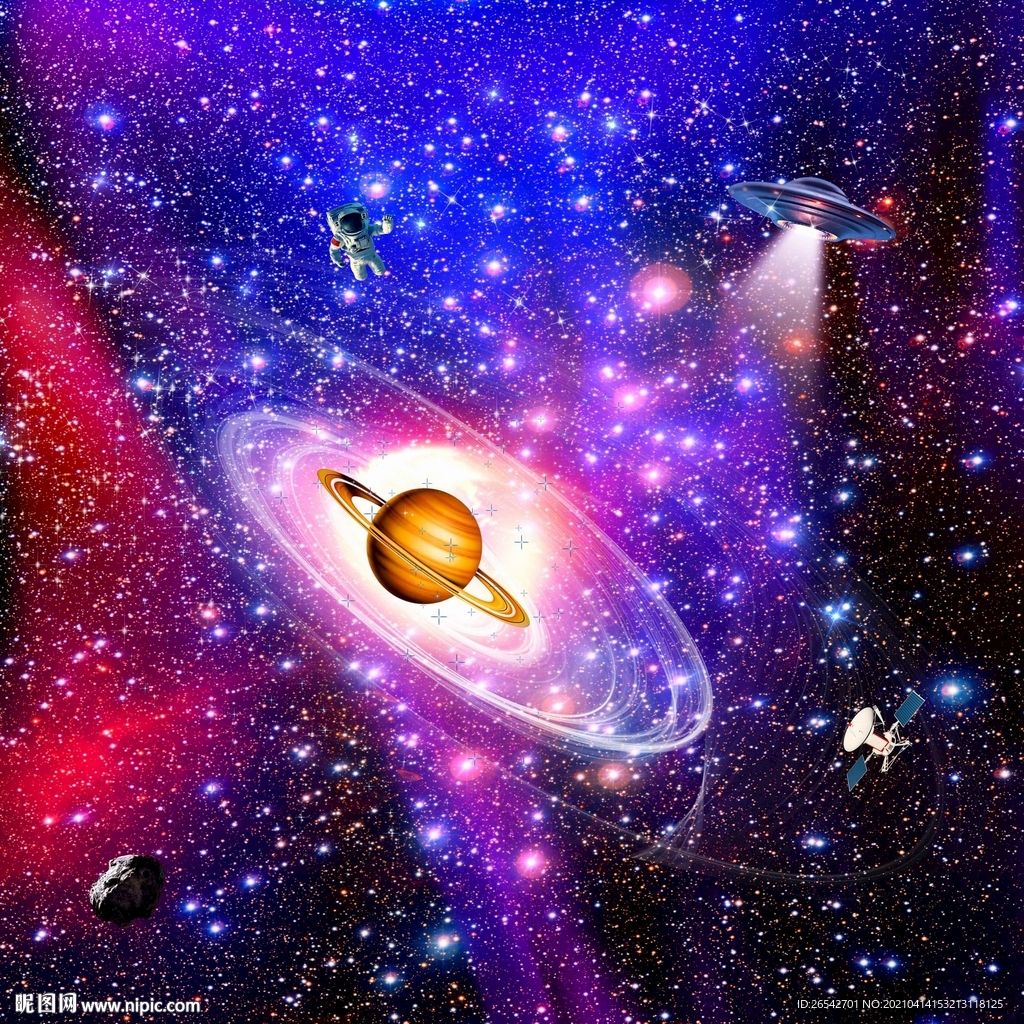 蓝紫色星空背景