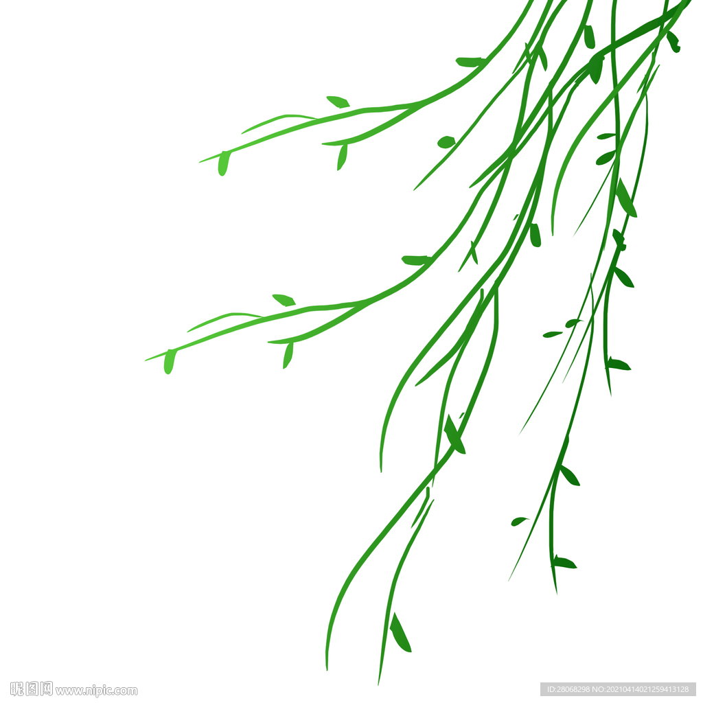 插画卡通树叶植物元素
