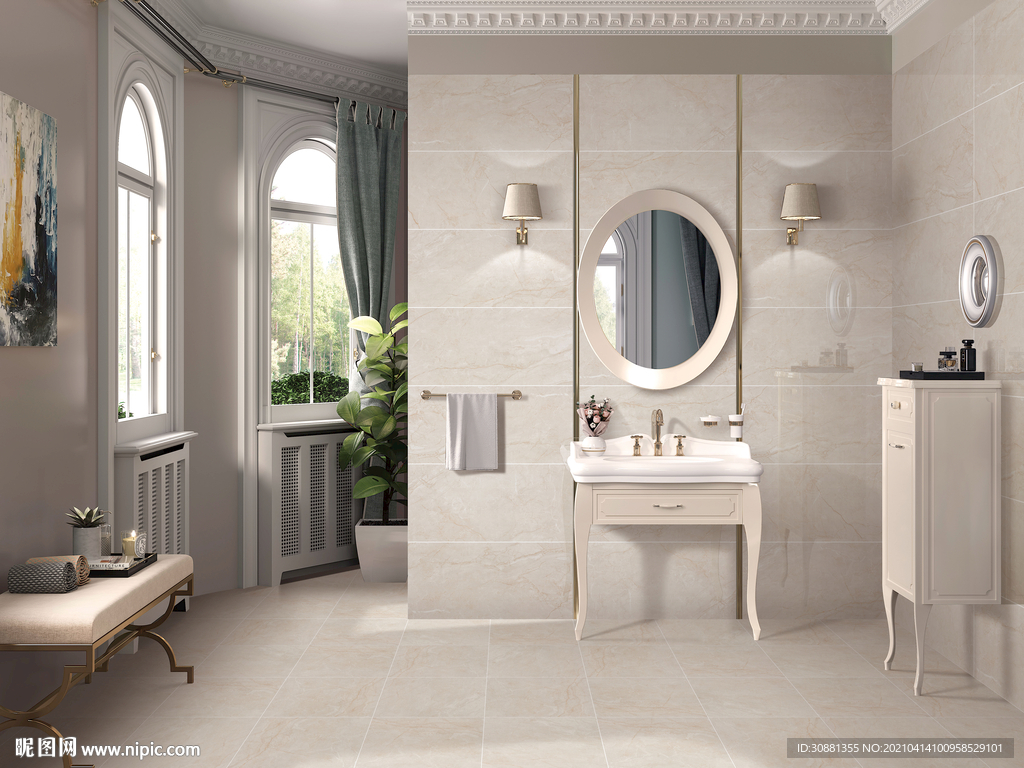 瓷片分层效果图