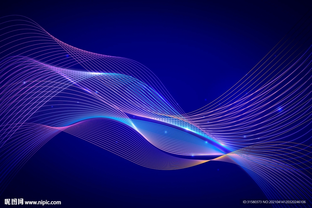 紫色蓝色线条科技深色背景