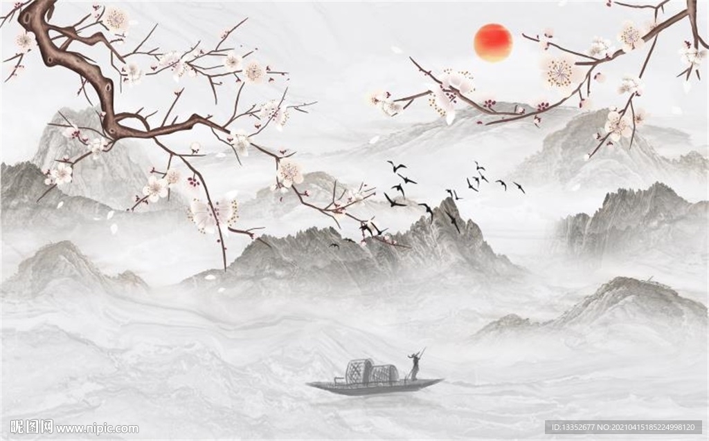 花鸟山水