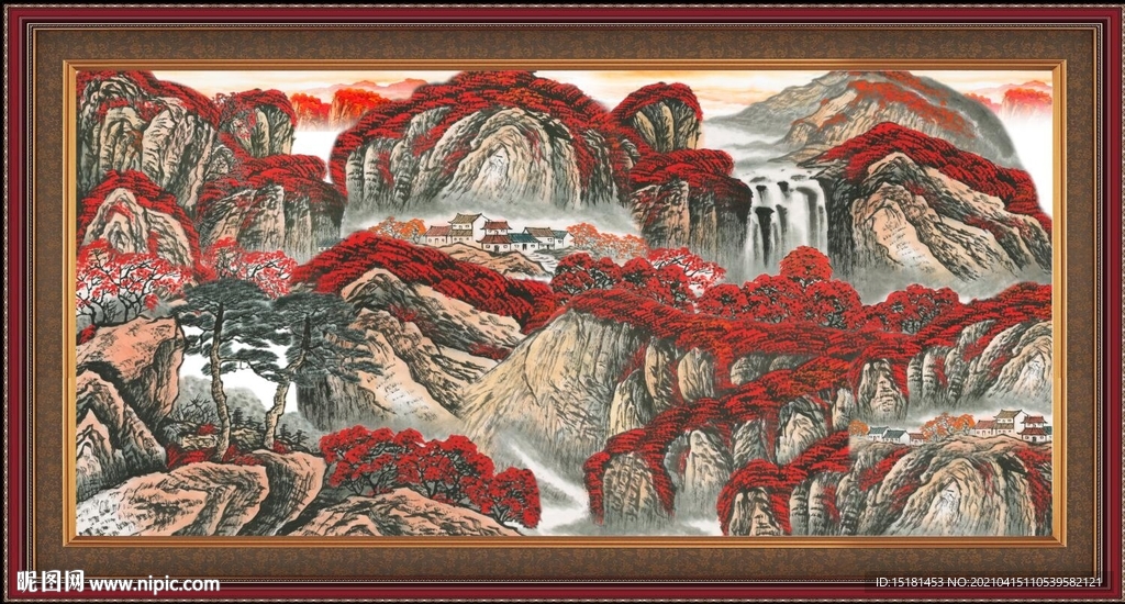 山水中堂画 