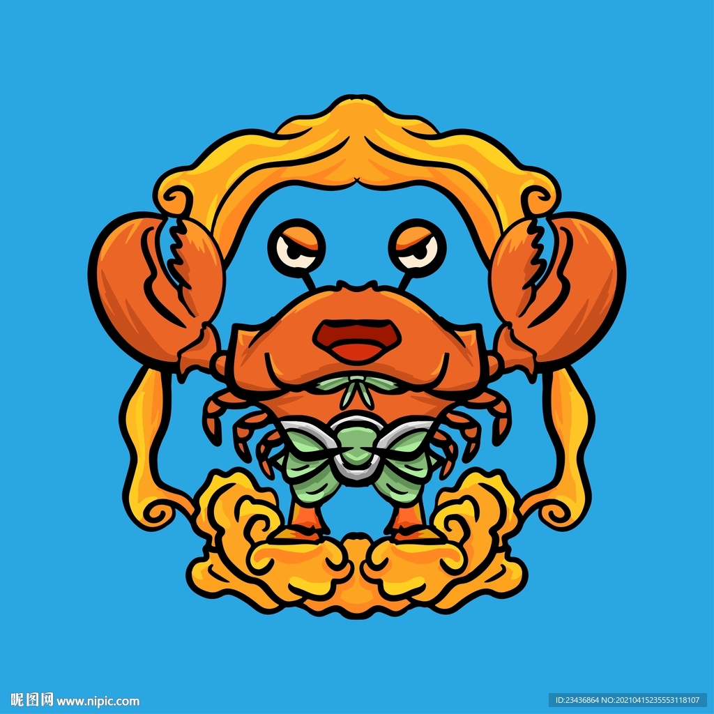 大闸蟹插画