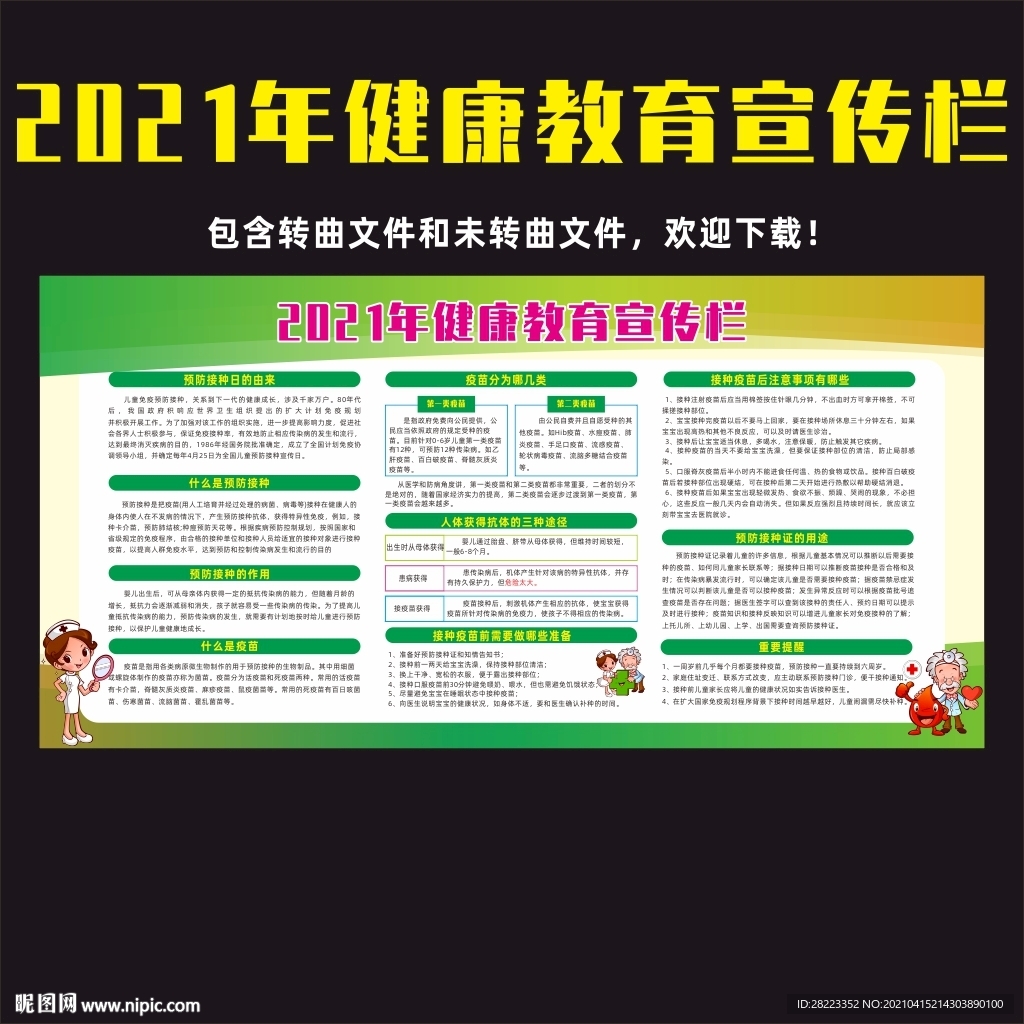 2021年健康教育宣传栏第1期