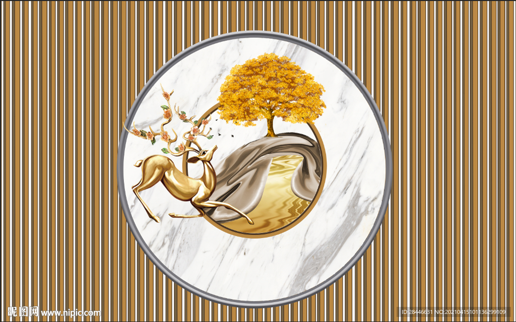 新中式电视背景墙