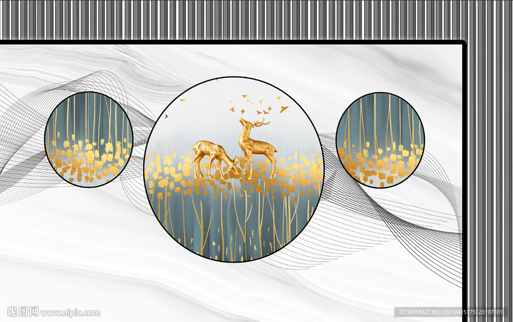新中式背景墙装饰画