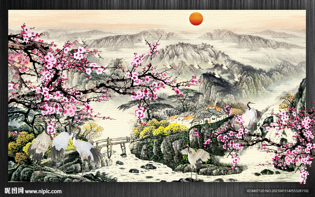 国画梅花
