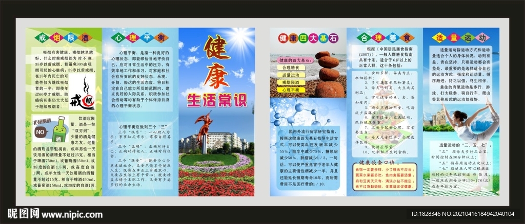 健康生活常识折页单张