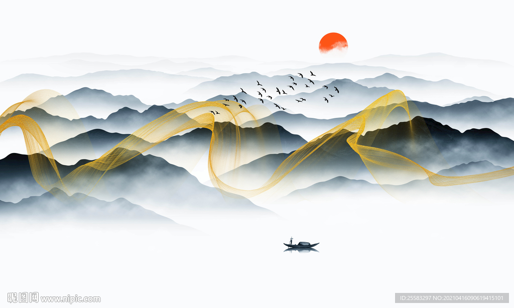 新中式山水画