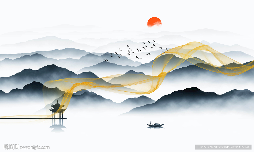新中式山水画