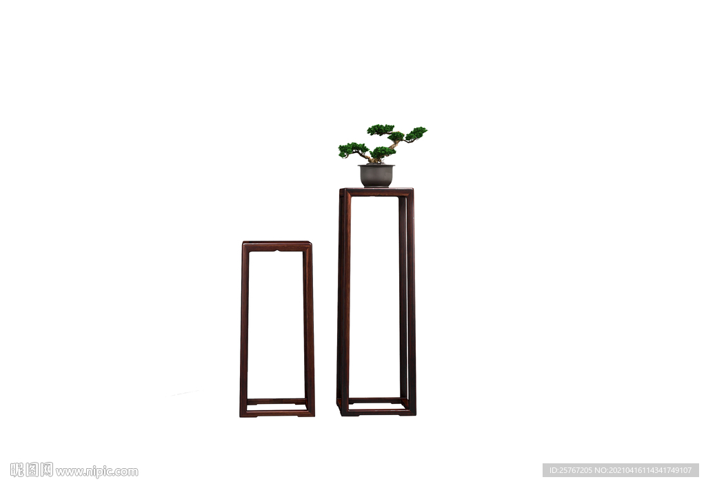 红木家具花架花几新中式家居抠图