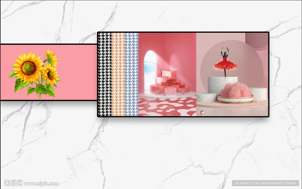 北欧背景墙装饰画