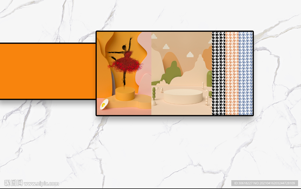 北欧背景墙装饰画