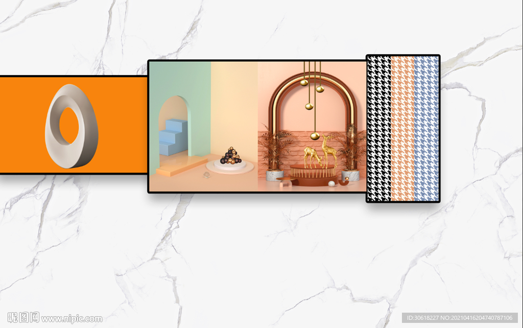 北欧背景墙装饰画