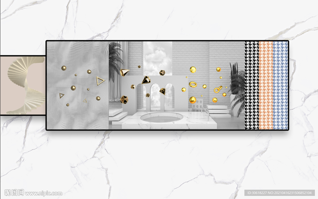 北欧背景墙装饰画