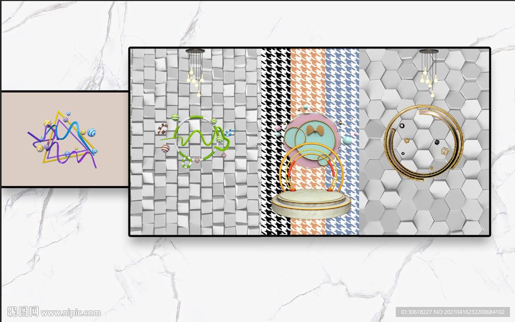 北欧背景墙装饰画