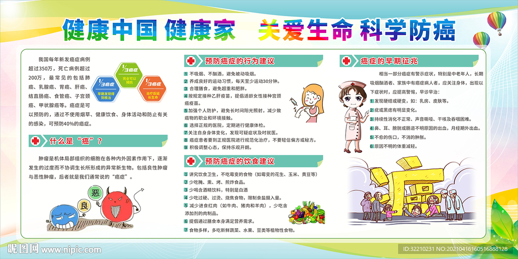 关爱生命 科学防癌宣传栏