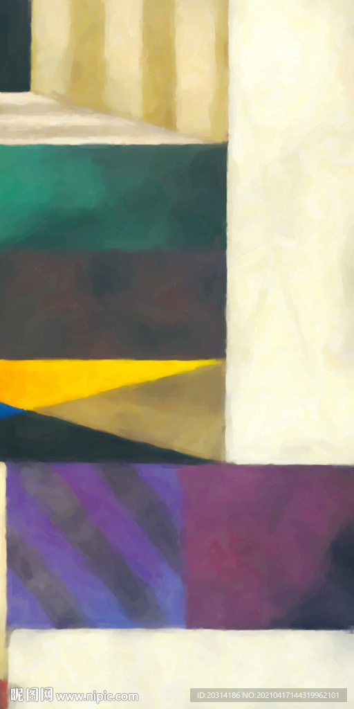 北欧色块抽象画