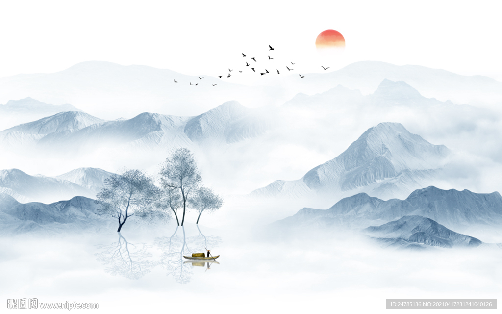 山水背景墙