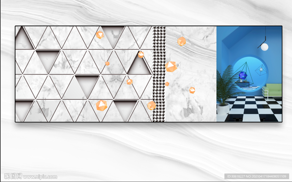 北欧背景墙装饰画