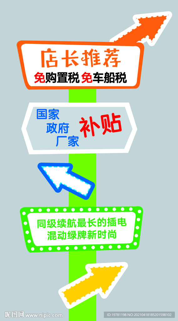 汽车指示牌