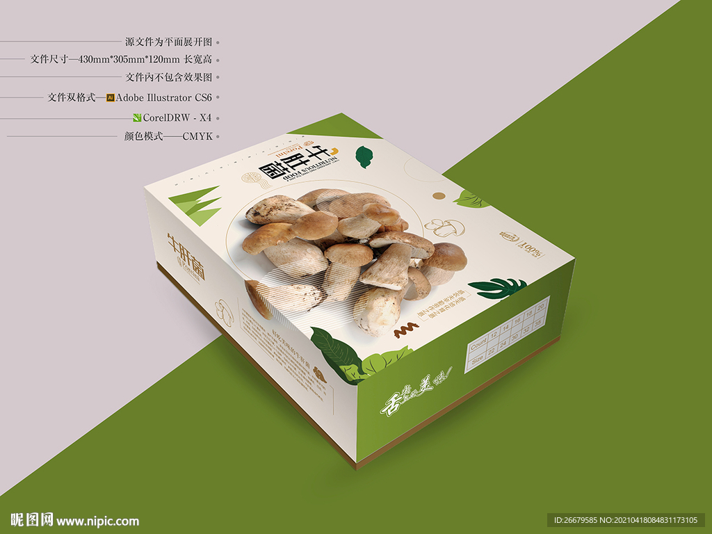 牛肝菌包装 平面图