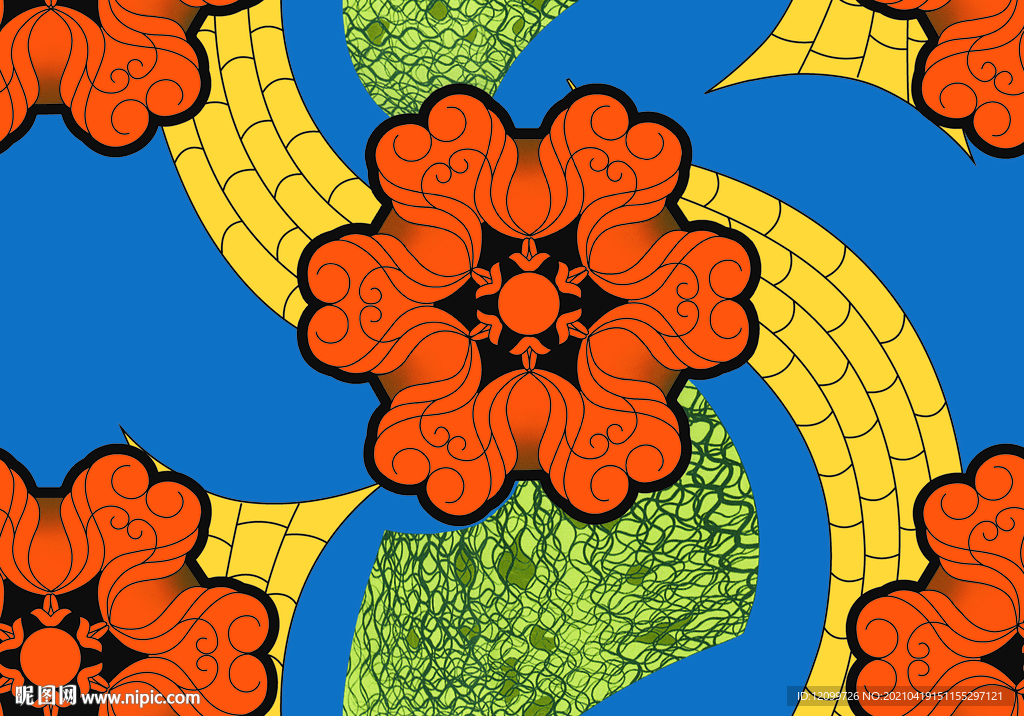 高清数码印花大牌连衣裙