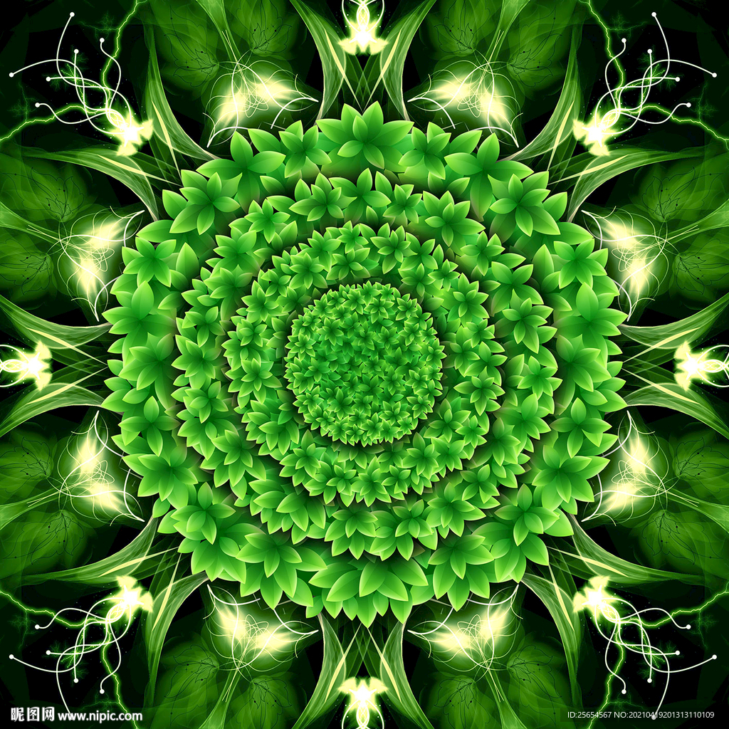 天花吊顶地毯树叶天顶壁画