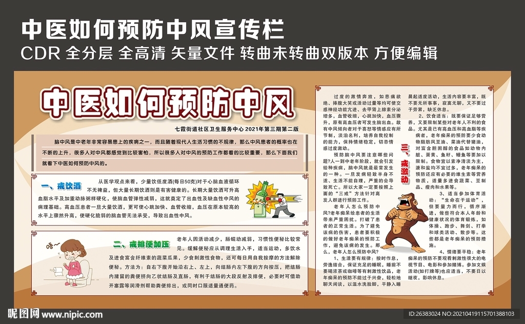中医如何预防中风 宣传栏