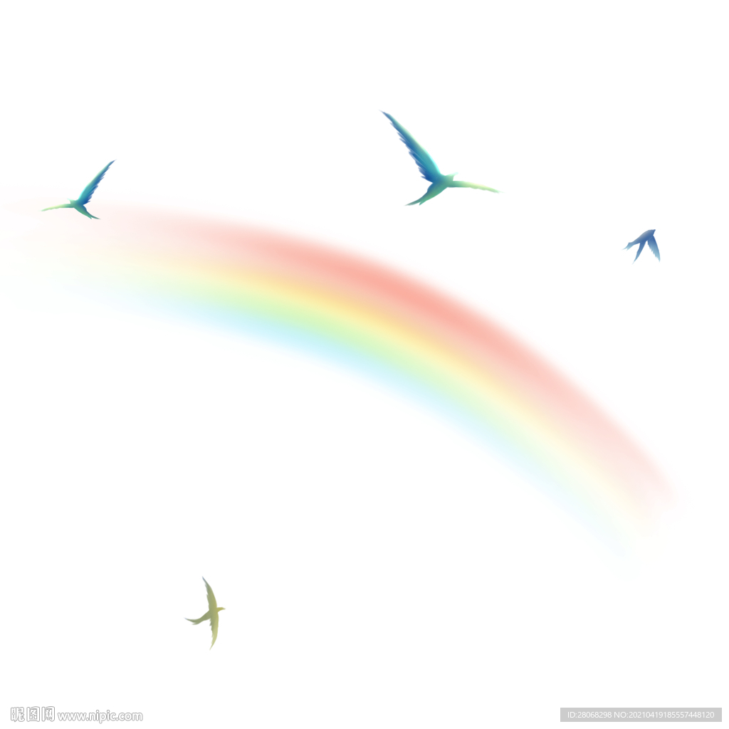 卡通装饰彩虹元素