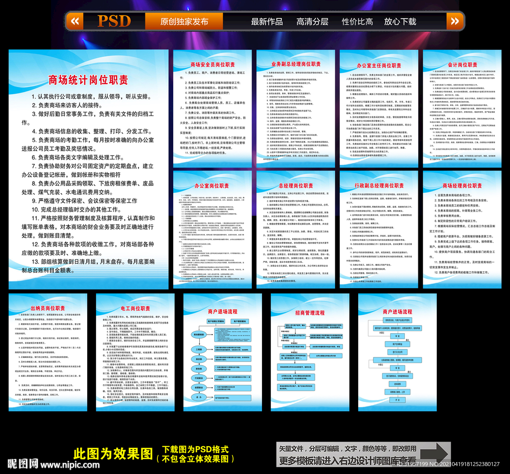 商场管理制度工作职责