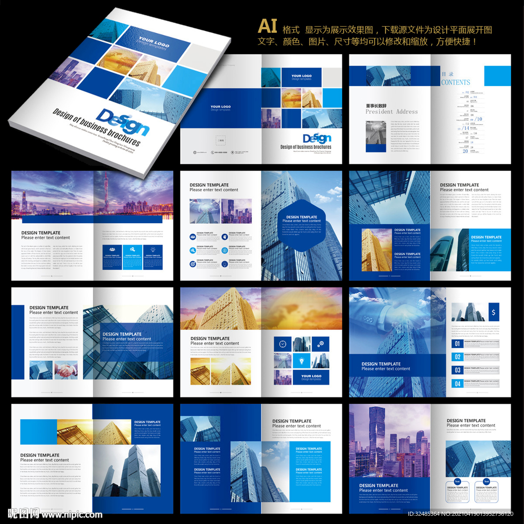 蓝色画册 企业画册 企业手册